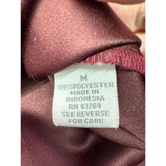 Dress Barn Women's Sueded Button Down Shirt Size M Red Asian Style Military - Picture 8 of 9